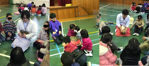 明正小学校1年生動物ふれあい教室開催